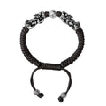 999 Sterling Silver Pixiu Gold Color Six Character Mantra Temperature Color Changed Lucky Black Rope Bracelets