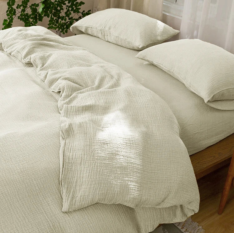 Super Soft Bedding 100% Organic Cotton Muslin Adult Muslin Blanket Muslin Bedding Set