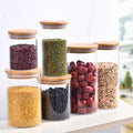 Wholesale 250ml Empty Spice Candy Coffee Food Storage Containers Bottle Bamboo Cork Seal Lid Glass Jars