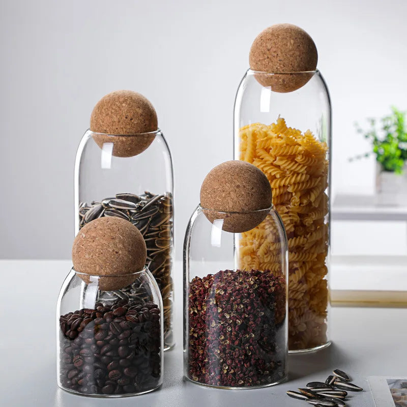 Wholesale Ripple Storage Glass Jar with Cork for Ball Lid 250ml Food Grade Kitchen & Party Use Freshness Preservation