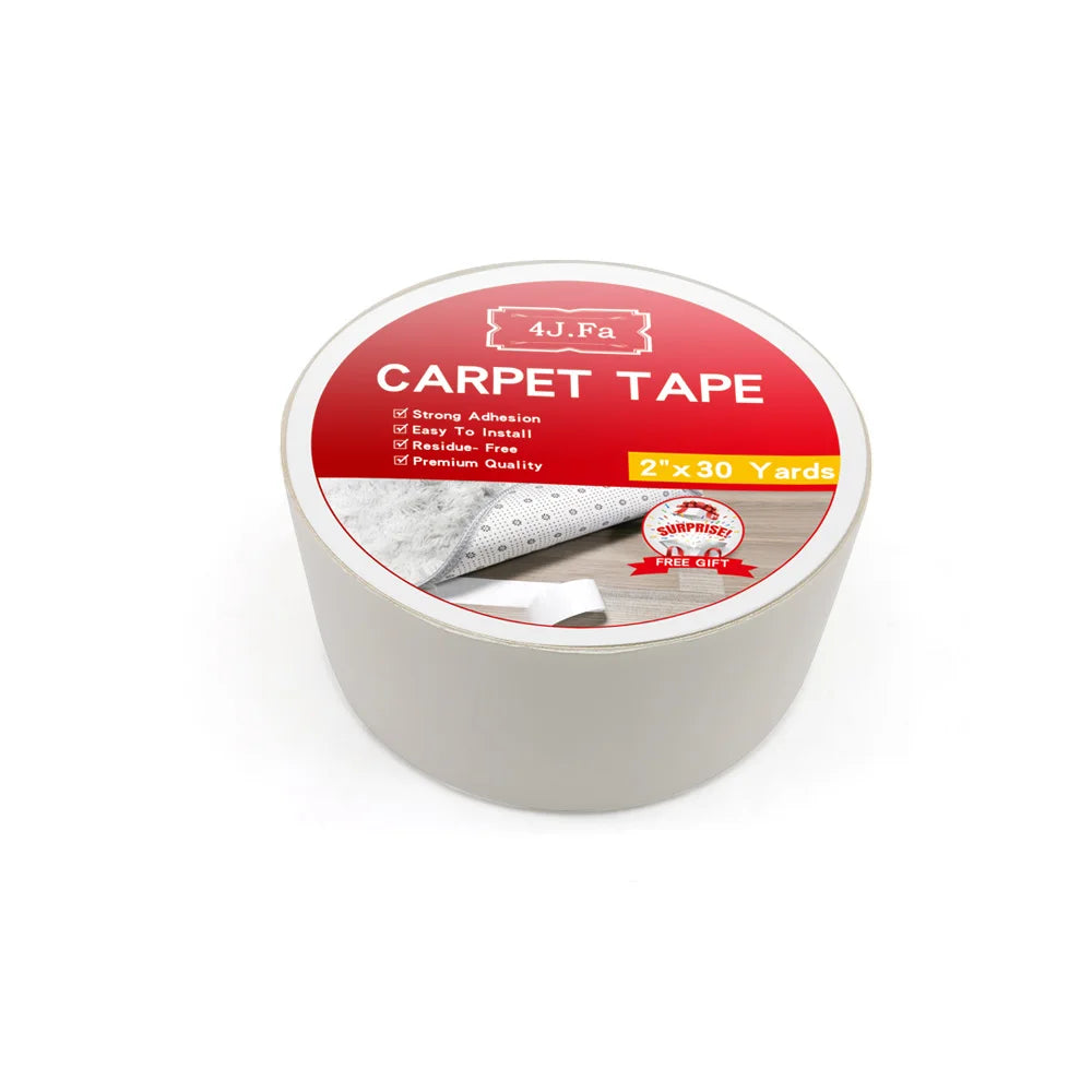 Double Sided Carpet Tape for Area Rugs Residue-Free 2 Inch X 30 Yards