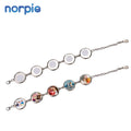 Jewelry  DIY Sublimation Blank Five Round Tag Charms Bracelet for Women