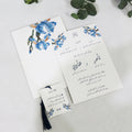 Newest Elegant Watercolor Printing Floral Design Wedding Invitation With Envelope and Tassel Custom Accepted