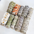 4 Inch Organic California Sage Stick Cleansing Bundle Natural Flower White Sage Palo Santo Smudging Blue Sage Incense Cone