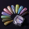 1Box Laser Nail Glitter Holographic Powder for Nails Mirror Polishing Chrome Pigments Shimmer Dip Powders Nail Art Decoration