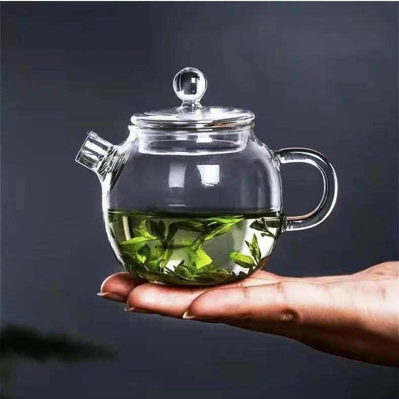 Custom logo Home Using Small High Temperature Borosilicate Filter Glass Teapot Coffee Pot Restaurant Kitchen