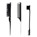 Hot 3 Pieces Hair Styling Comb Set Plastic Rat Tail Edge Brush Parting Teasing Comb for Women Girls Bristle Hair Styling Tools