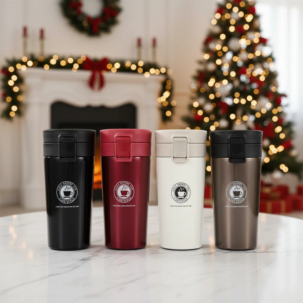 Custom White Novelty Car Bicycle Stainless Steel Water Bottle Double Wall Vacuum Flask BPA Free 8-12 Hours Thermal Insulation