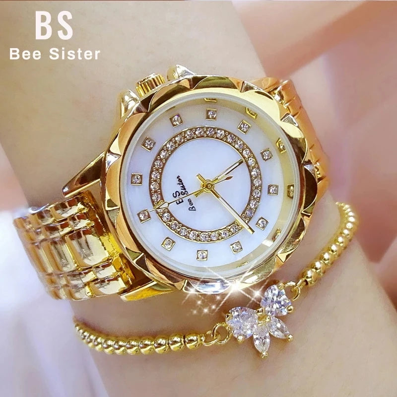 BS 1506 Women Watches New Fashion Diamond Quartz Elegant Dress Watches Ladies Casual Lady Wristwatches Girl Relogio Feminino