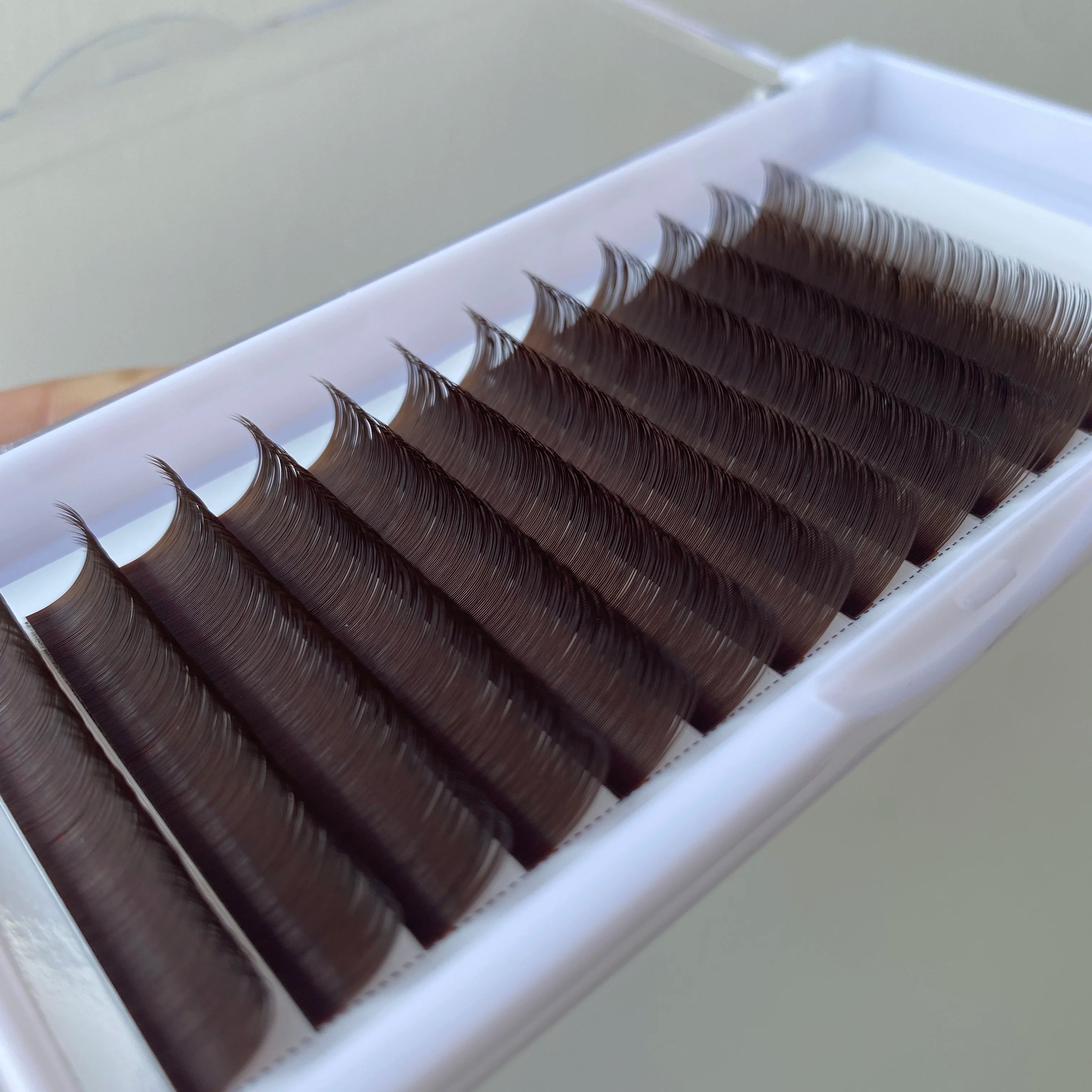 Individual Eyelash Extension Kits Professional OEM Private Label Customized Design Packaging Faux Mink Silk Volume Dark Brown