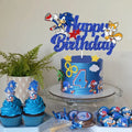 Cartoon Character Themed Birthday Cake Card Birthday Party Cake Topper Decoration