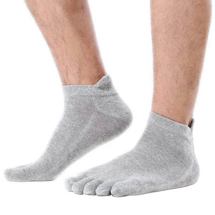Summer Anti-bacterial Breathable 5 Toe Socks Men Cotton Sport Splitted Ankle Five-toed Socks