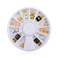 EYL Yiwu 12pcs/wheel Alloy Clover Decals 3D Nail Art Rhinestone Charms Nail Decoration for Nails
