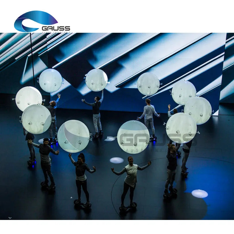 1.5M Giant TPU Balloon Lighting Remote Controlled Helium Flying Balloon Inflatable ufo Balloon for Advertising