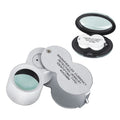 Custom 40X Illuminated Jewelers Eye Loupe Magnifier Foldable LED Light Magnifying Glasses for Gems Jewelry