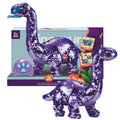 Sequin Toy Dinosaur Brachiosaurus Reversible Plush for Kids Remote Control Stuffed Toys Repeat What You Say