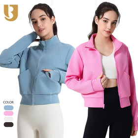 NEW Custom Fitness Running Comfortable Jacket Activewear Training Gym Wear Yoga Jacket for Women