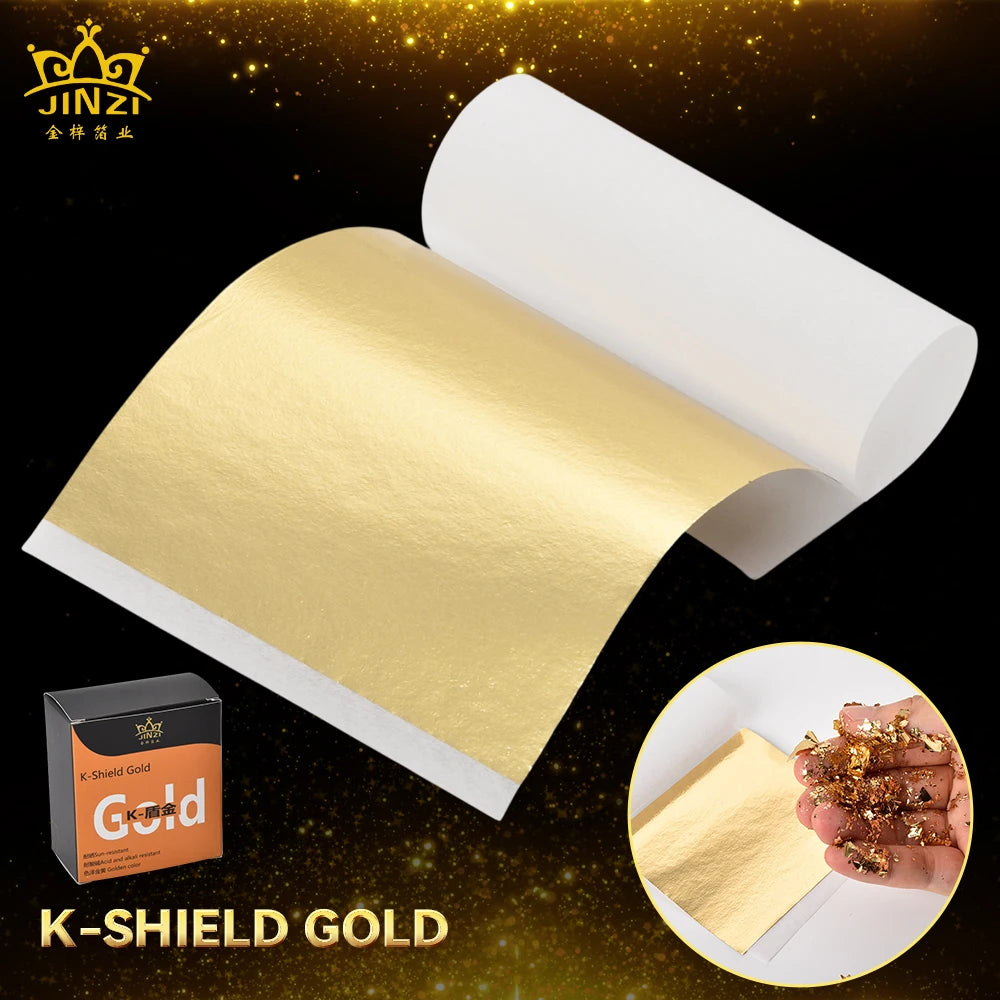 Factory Direct Sale High Quality K-Shield 9*9 Cm Gold Leaf Sheet for Furniture