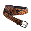 Fashion Women Accessory Gift  Lady Boho Leopard Spotted  Belt Pin Buckle Horsehair Genuine Leather Belts