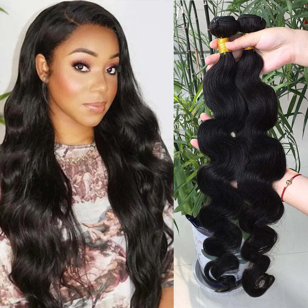 100 Natural Original Raw Indian Human Hair Customized Style Long Body Wave Cuticle Aligned Virgin Hair Weave Bundles