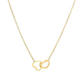 G2561 Wholesale Collier En Acier Inoxydable Stainless Steel Interlocking Hollow Double Hearts Pendant Necklace Jewelry Necklaces