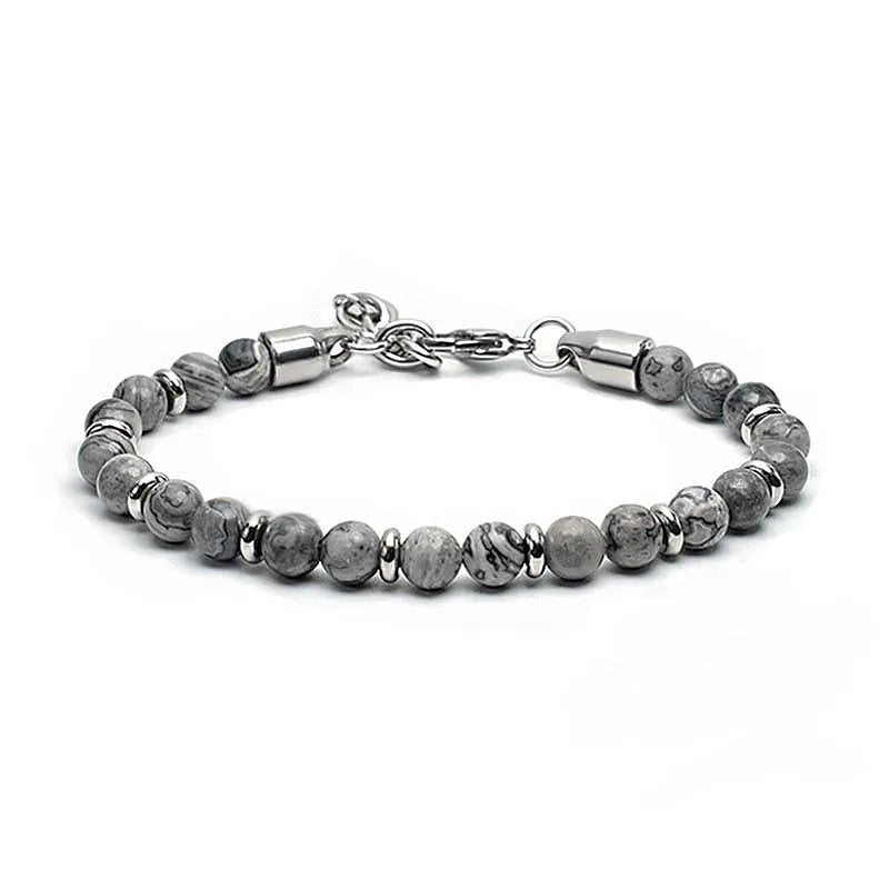 Classic 2025 Tiger Eye Stone Beaded Bracelet Adjustable Gold Plated Stainless Steel Chain Trendy Jewelry Gift for Men Women