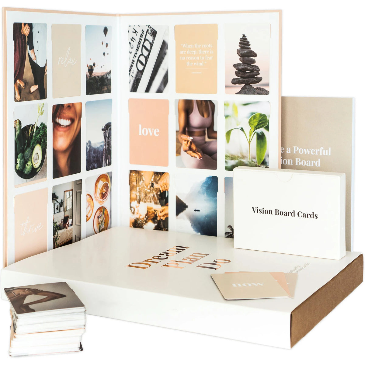 Custom Printing 3-In-1 Goals Workbook Dream Vision Board Book Kit With Cards and Planner