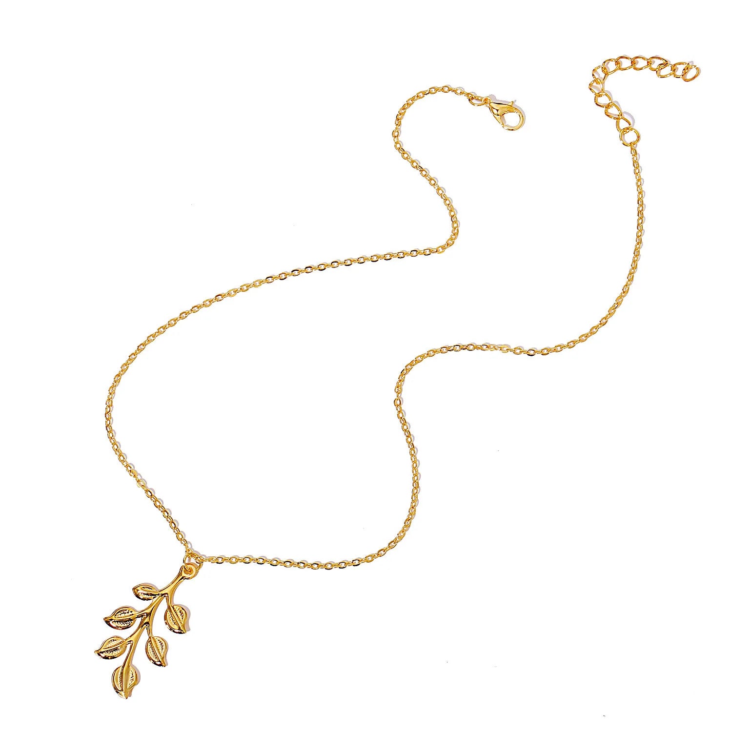 Simple Leaf Pendant Choker Chain Fashion Necklace for Women Jewelry Party Girls Friends Gifts