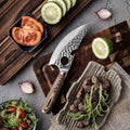 Professional 6 Inch Kitchen Buther Knife 4CR13 Stainless Steel Kitchen Knife Hammered Blade With Pakka Wood Handle