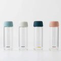 CHUNLIN High Quality 360ml Tea Infuser BPA Free Clear Double Wall Borosilicate Glass Water Bottle Customized Color Logo Classic
