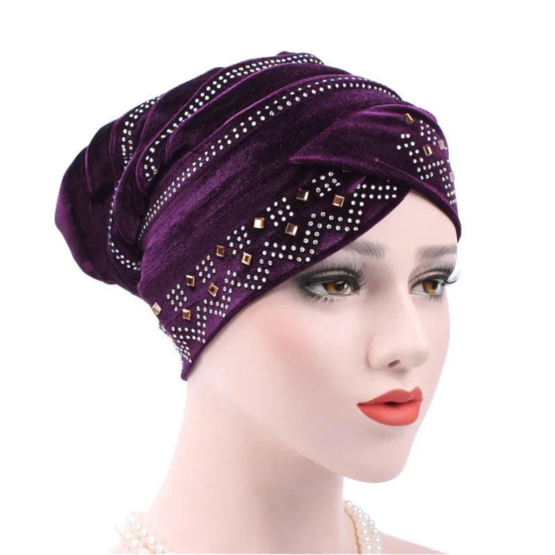 Fashionable New Versatile Muslim Headscarf Folding Pile Hat Women Inner Lined Undercap Hijab
