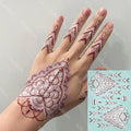 Customized Wedding Body White Brown Temporary Tattoo Sticker Henna Designs Henna Tattoo Sticker