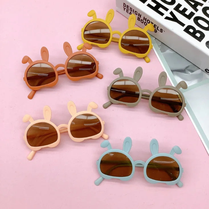 Latest Fashion Lovely Cute UV400 Protect Eye Kids Sunglasses Little Rabbit Cartoon Shades