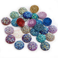 New Fashion 40pcs 8/10/12mm Mix AB Colors Flatback Druzy Resin Cabochons for Bracelet Earrings DIY Jewelry Making Accessories