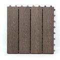Exterior Deep Embossed 3D Wood Grain Texture Square WPC Flooring Tiles Outdoor Interlocking Waterproof Composite Decking