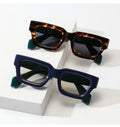 QSKY New Sunglasses 2023 Vintage High End Thick Frame Sunglasses Small Colourful Frame square Uv400 Sun Glasses Shades