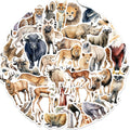 50PCS Realistic tiger lion Giraffe Decals for Kids Early Educational African Savannah Animals Sticker
