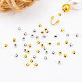 Custom Waterproof Stainless Steel Two-Color Tube Crimp End Bead Can Be Crimped Flat Accessory for DIY Jewelry Craft