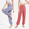 Women Casual Sports Trousers Breathable Stretch Elastic Waist Slim Fit Drawstring Jogger Pants Tapered Sweatpants for Pockets
