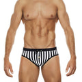 GZFZ-UXH062-1 Swimwear Manufacturer Men's Stripe Swim Trunk Bikini Briefs Eco Friendly Swimwear