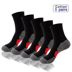 Wholesale Sport Men Sweat Absorbent Breathable Outdoor Hiking Socks Mens Sport Running Mid Tube Socks