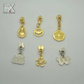 5#custom Many Kinds of logo Chain Metal Zipper Puller Tag Metal Slider Bag Fitting for Handbag Slider Clothing Bag Zipper Puller