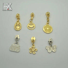5#custom Many Kinds of logo Chain Metal Zipper Puller Tag Metal Slider Bag Fitting for Handbag Slider Clothing Bag Zipper Puller