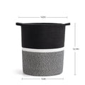 Dirty Clothes Storage Basket Woven Cotton Rope Portable Large Household Debris Storage Basket Color Matching
