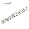 22mm Silver Straight End Screw Links Deployment Breathable Stainless Steel Luxury Wrist Watch Bracelet ROLAMY