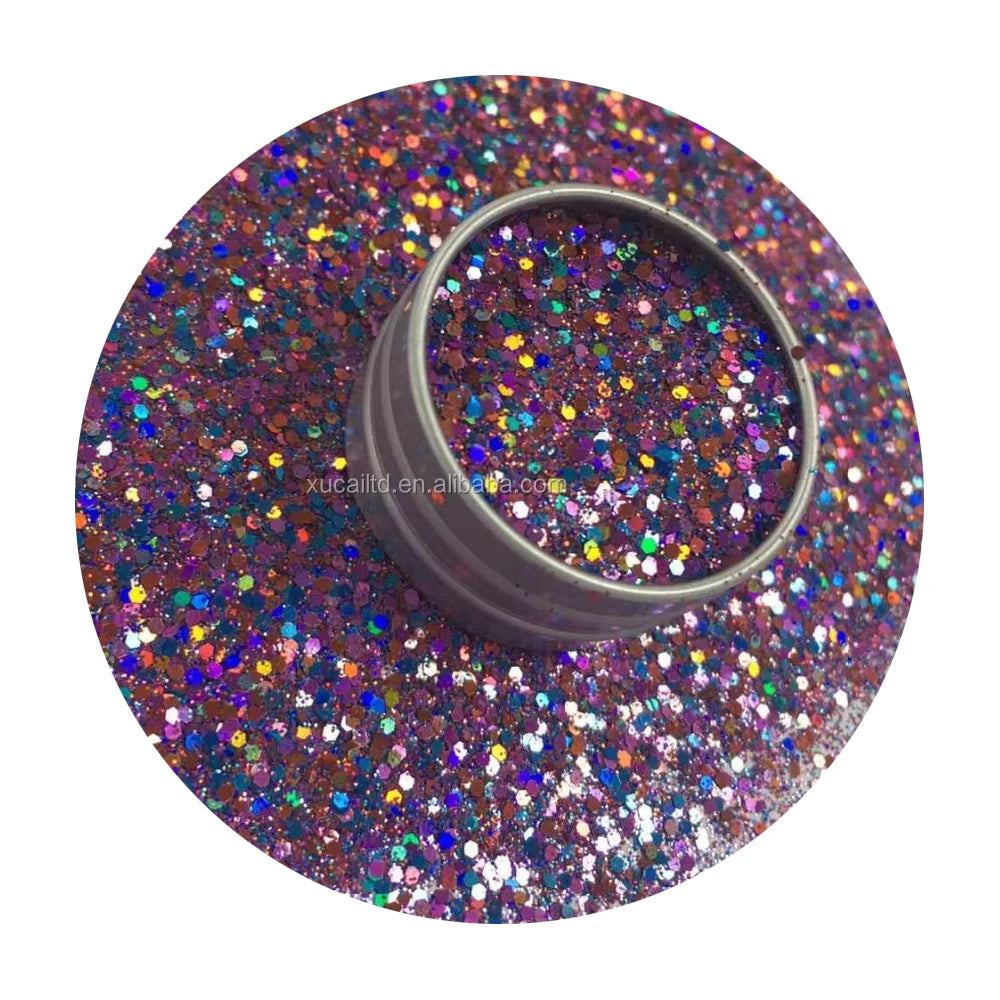 Xucai Eco-Friendly Chunky Glitter Powder Fine Glitter Crafts for Festivals Promotional Party Supplies with Glitter Effect