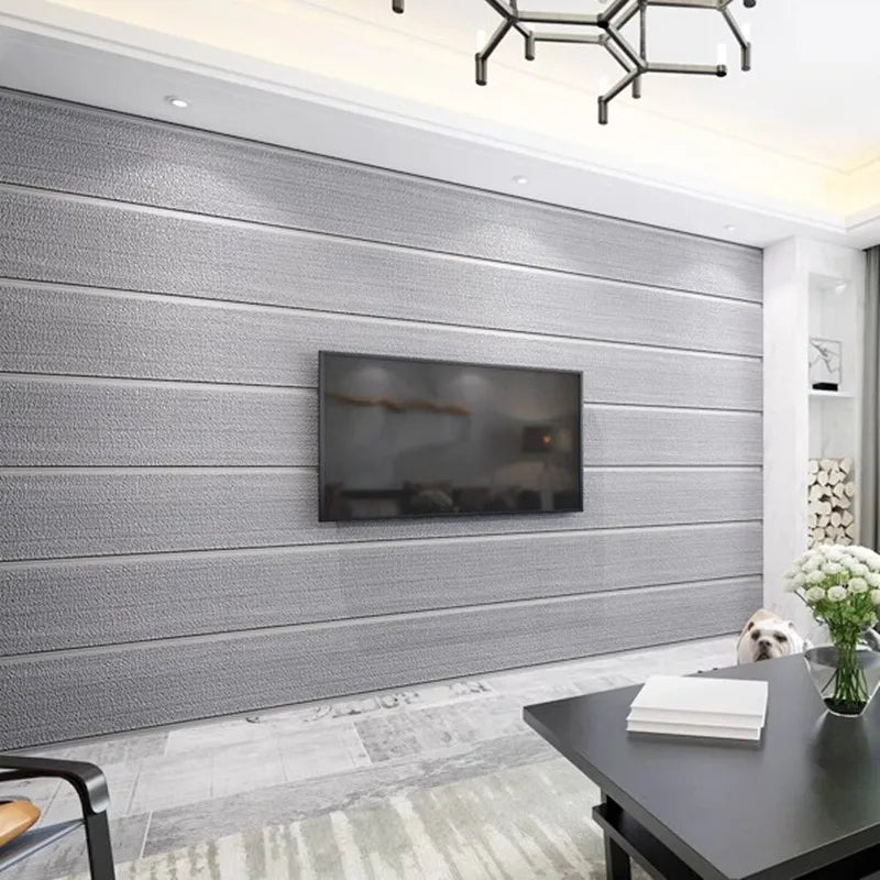 NEW Deer Skin Velvet TV Background Wallpaper Nordic Wood Grain 5D Non-woven Fabric Living Room Bedroom Wallpaper