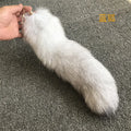 Fashion Lovely Design Wholesale Natural Fox Tail Raw 40cm Fairy Real Fox Fur Tail Keychain