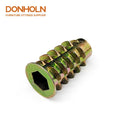 CN3435 Wood Insert Nut M6*20 Dowel Plastic Pre-inserted Nut 3 in 1 Connector Fitting