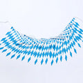 Munich Oktoberfest Party Decorations Blue White Checkered Triangle Hanging Flag Eco-friendly PE Material Handmade 20x30cm